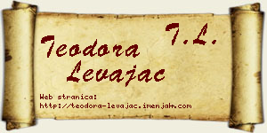 Teodora Levajac vizit kartica